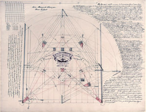 Épure de compagnon charpentier